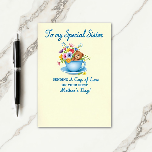 Floral Teacup Pattern Card