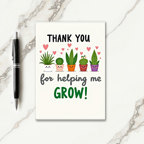 Floral Thank You Grow Card