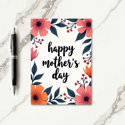 Floral Thanks Card