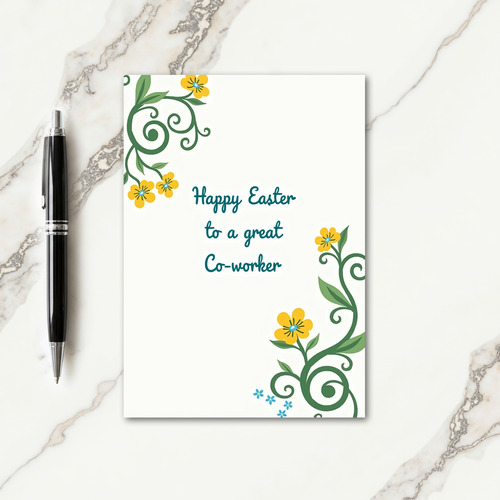Floral Thanks Colleague Card