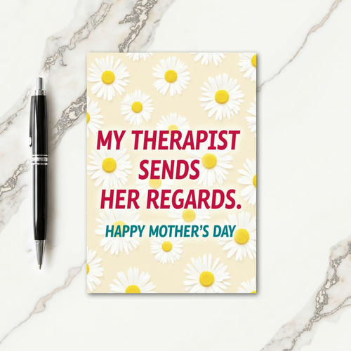 Floral Therapist Mothers Day Card