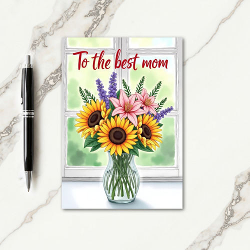 Floral To Best Mom Card