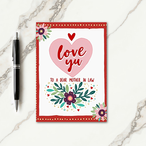 Floral To Mother In Law Card