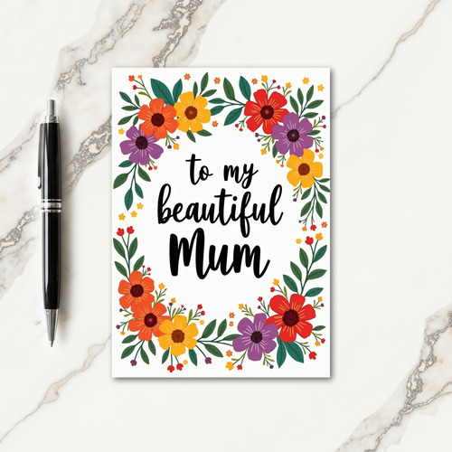 Floral To Mum Mothers Day Card