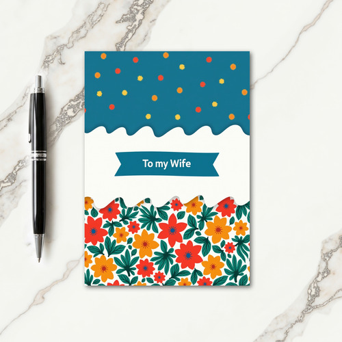 Floral To Wife Mothers Day Card