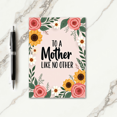 Floral Tribute Mothers Day Card