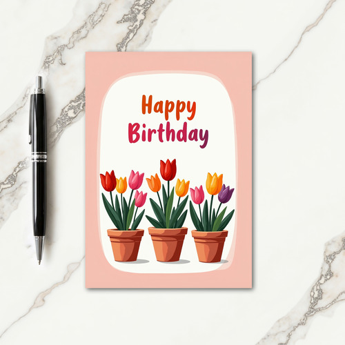 Floral Trio Birthday Card