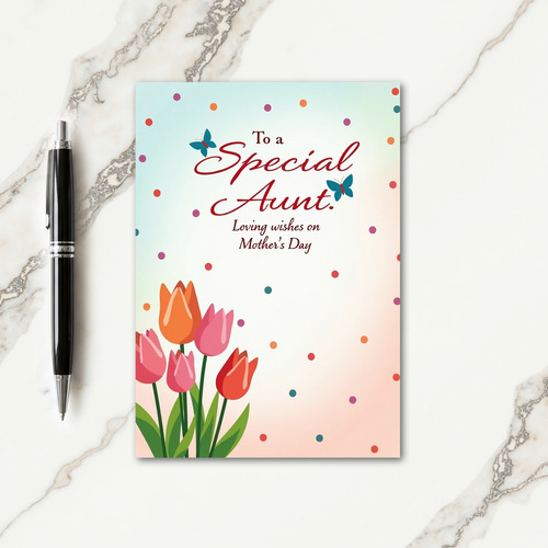 Floral Tulips Mothers Love Card