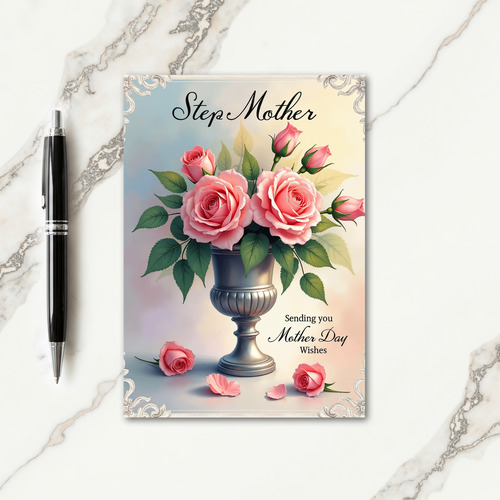 Floral Urn Mothers Day Card