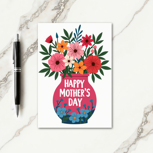 Floral Vase Gratitude Card
