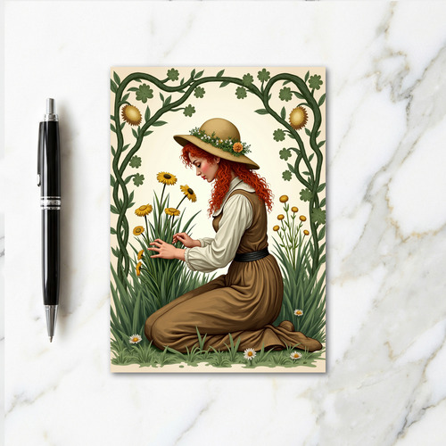 Floral Vine Portrait Card