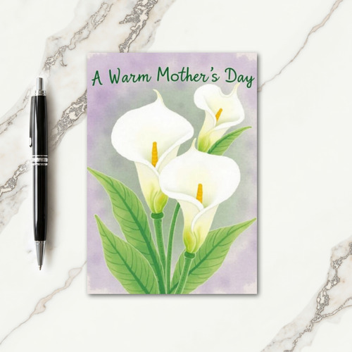 Floral Warm Mothers Day Card