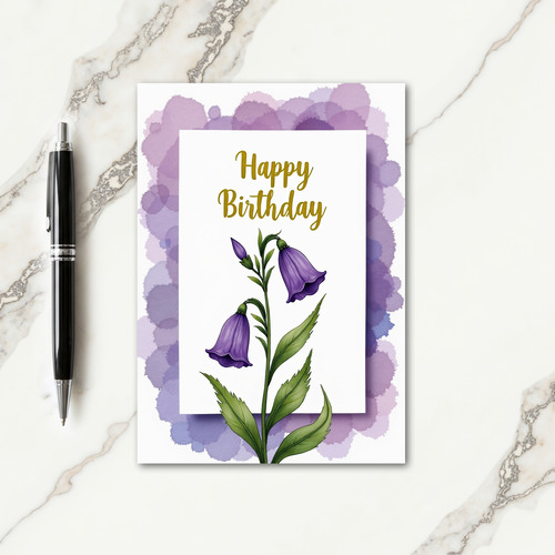 Floral Watercolor Birthday Card