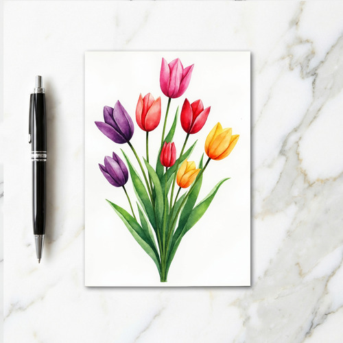 Floral Watercolor Bloom Art Card
