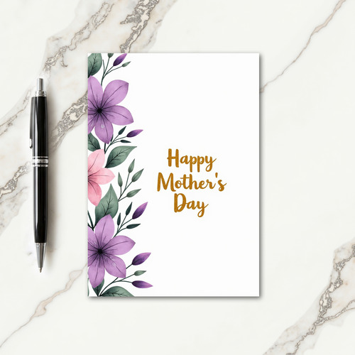 Floral Watercolor Border Card