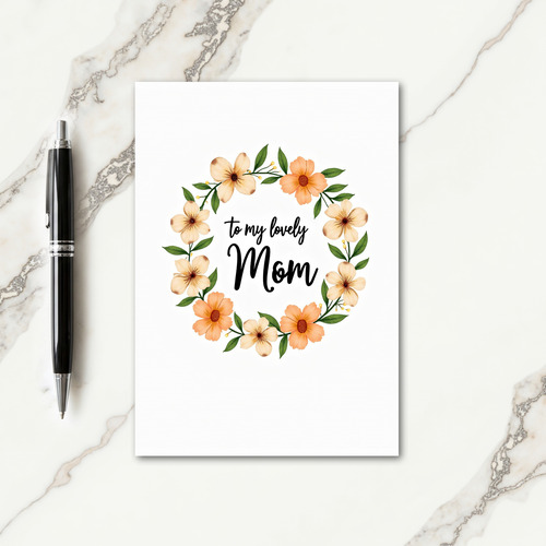 Floral Watercolor Mom Card