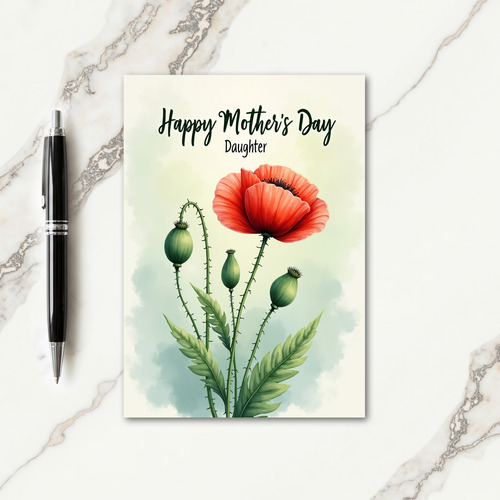 Floral Watercolor Mothers Card