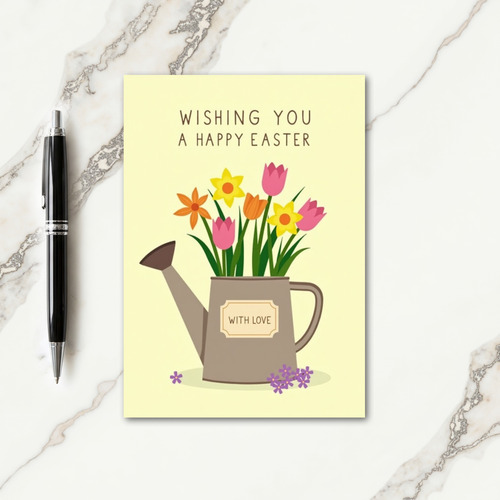 Floral Watering Can Card