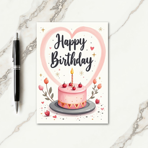 Floral Whimsy Birthday Card