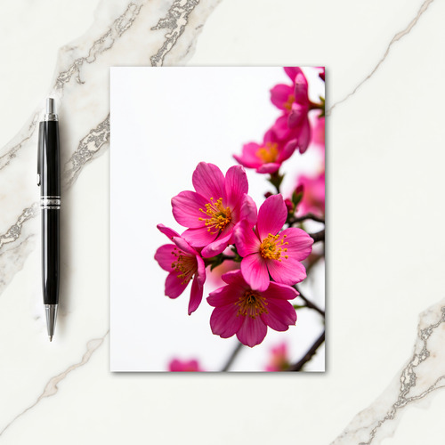 Floral White Field Beauty Card