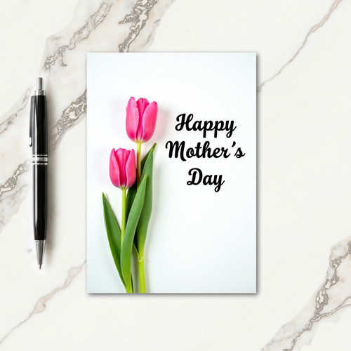 Floral White Space Card