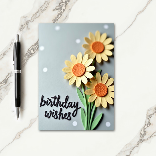 Floral Wishes Birthday Card