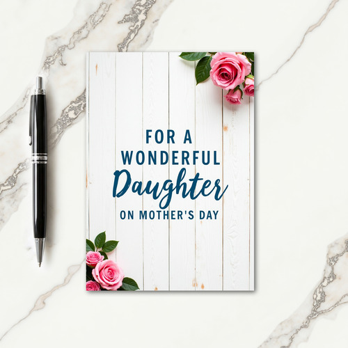 Floral Wonderful Daughter Card