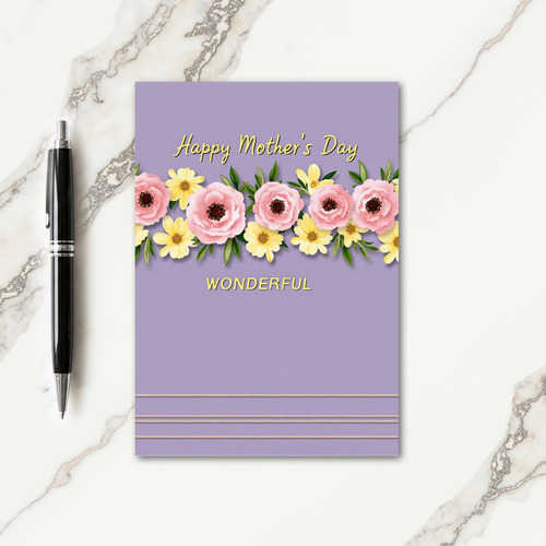 Floral Wonderful Day Card