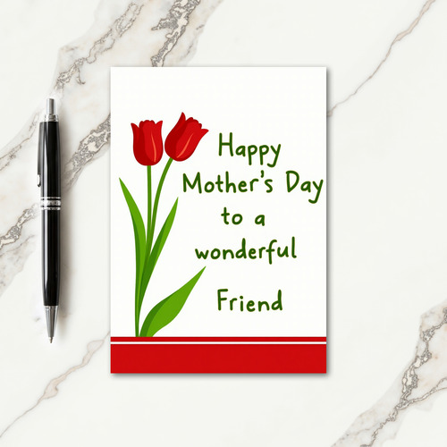 Floral Wonderful Friend Card