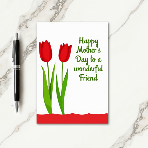 Floral Wonderful Friend Mothers Day Card
