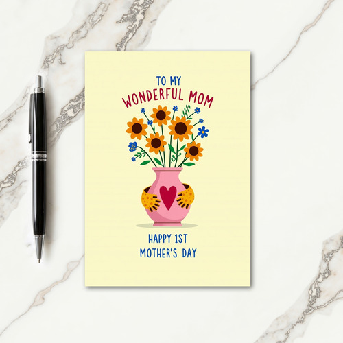 Floral Wonderful Mom Card