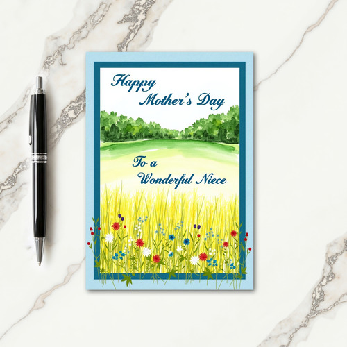 Floral Wonderful Niece Mothers Day Card