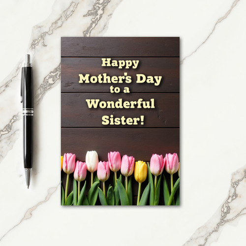 Floral Wonderful Sister Card