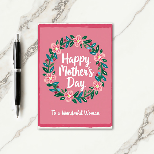 Floral Wonderful Woman Card