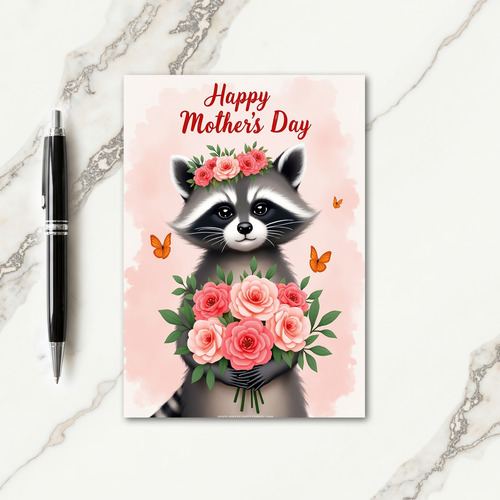Floral Woodland Mothers Day Card