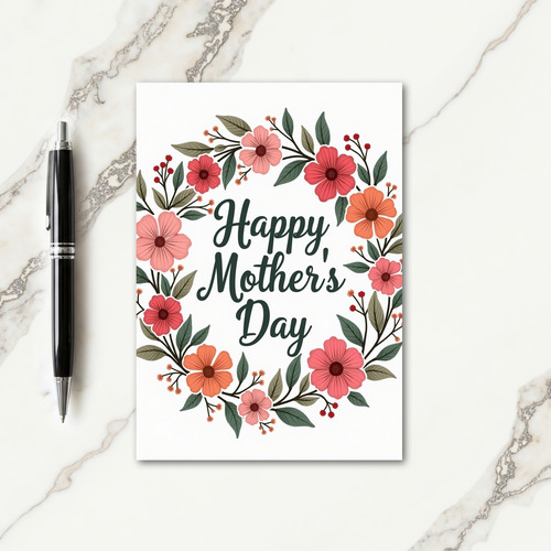 Floral Wreath Affection Card