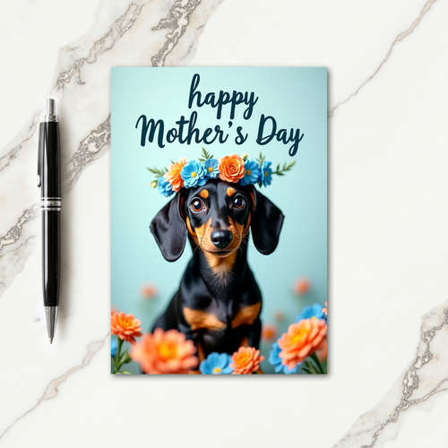 Floral Wreath Canine Card