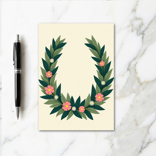 Floral Wreath Greeting Card