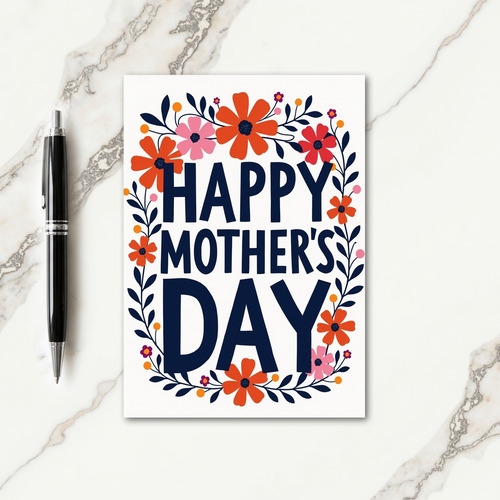 Floral Wreath Message Card