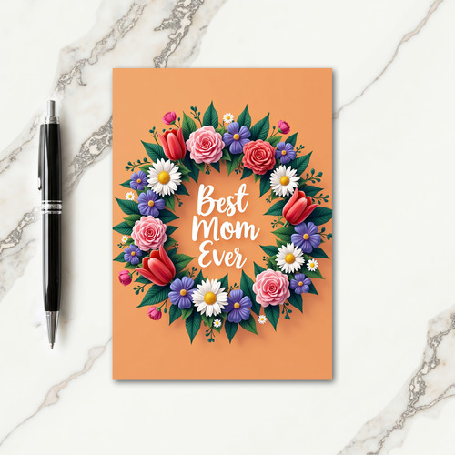 Floral Wreath Pattern Card