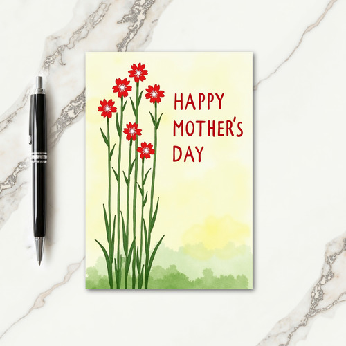 Floral Yellow Pattern Card