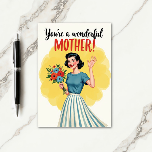 Floral Youre A Great Mom Card