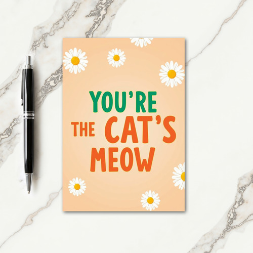 Floral Youre The Cats Meow Card