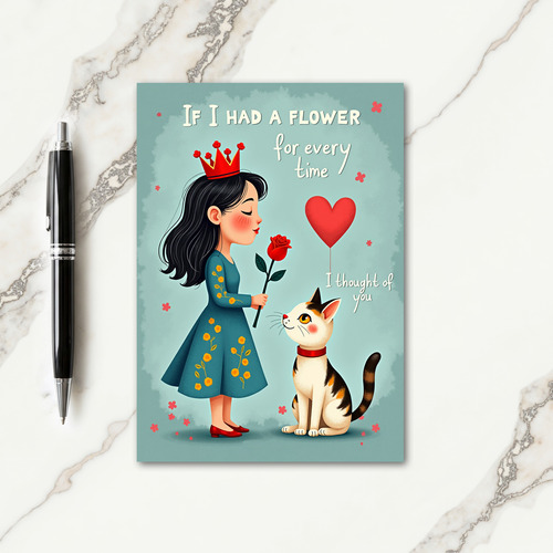 Flower Thought Of You Art Card