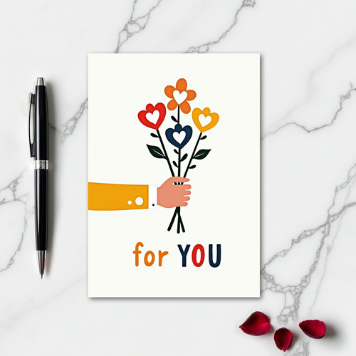 Flowers For You Simple Love Card
