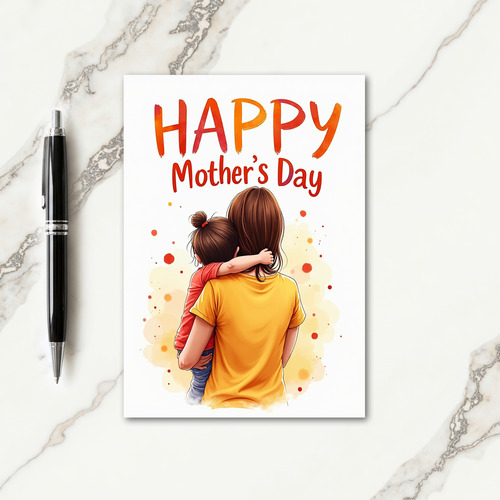 Flowing Hair Mothers Day Card