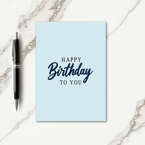 Flowing Text Birthday Card