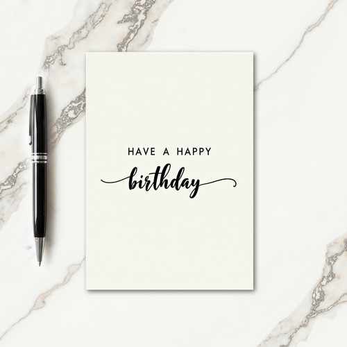 Flowing Type Birthday Card