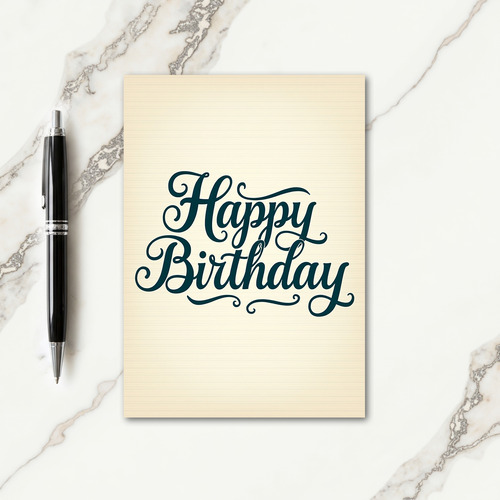 Flowing Typography Birthday Card