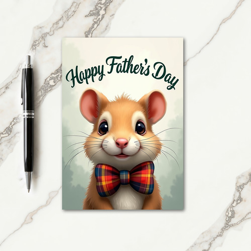 Fluffy Animal Fathers Day Wish Card